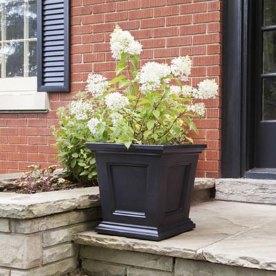 Image showing  4.5 gal. Plastic Fairfield Square Planter, 16 in.