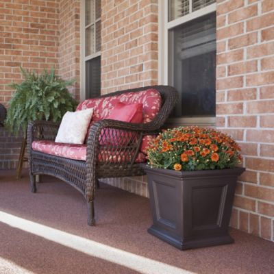 Image showing  4.5 gal. Plastic Fairfield Square Planter, 16 in.