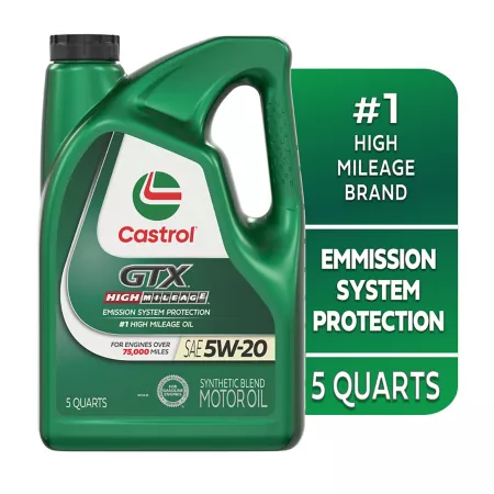 Castrol 5 quarts 5W-20 GTX High Mileage Oil Motor Oils