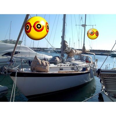 Image showing  15 in. Yellow Scare Eye Inflatable Bird Chaser