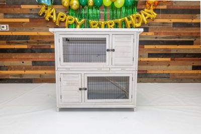 Image showing  2-Story Indoor/Outdoor Modern High Rise Rabbit Hutch, 53 in. x 26 in. x 54 in.