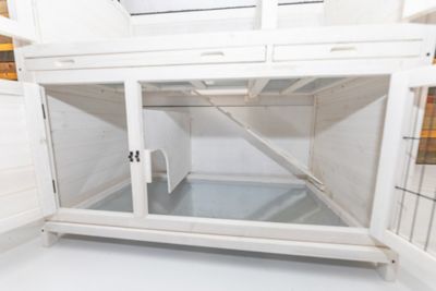 Image showing 6 th Zylina 2-Story Indoor/Outdoor Modern High Rise Rabbit Hutch, 53 x 26 x 54in.