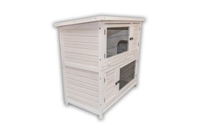 Image showing 7 th Zylina 2-Story Indoor/Outdoor Modern High Rise Rabbit Hutch, 53 x 26 x 54in.
