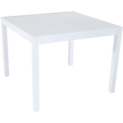Hanover Del Mar 38 in. Square Outdoor Dining Table, White