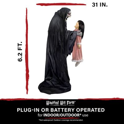 Image showing  74.5 in. Soul Sucker Halloween Animatronic, Plug-In or Battery Operated