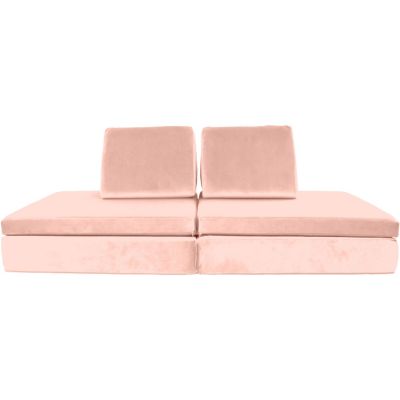 Critter Sitters Lil Lounger Kids Play Couch with 2 Foldable Base Cushions & 2 Pillows