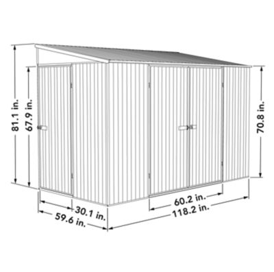 Image showing 8 th ABSCO 10 x 5ft. Bike Shed