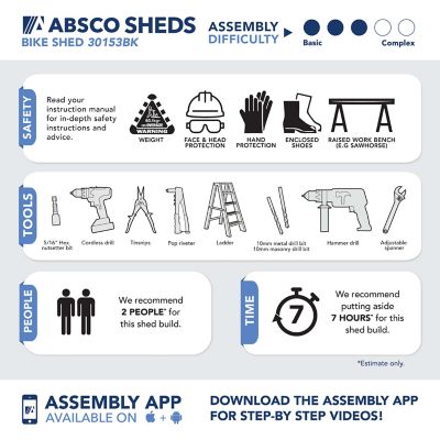 Image showing 9 th ABSCO 10 x 5ft. Bike Shed