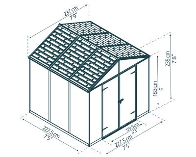 Image showing  Rubicon 8 x 8 ft. Shed, HG9730GY