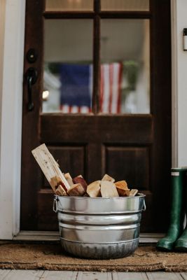 Image showing  1-Bushel Galvanized Sheet Steel Utility Basket