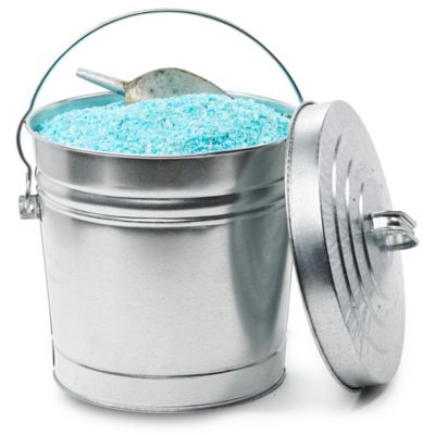 Image showing  6 gal. Galvanized Steel Locking Lid Storage Can