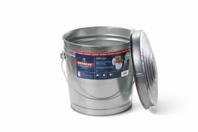 Image showing  10 gal. Galvanized Steel Locking Lid Storage Can with Lid