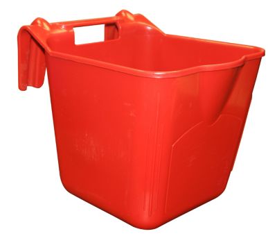 Double-Tuf 3.5 gal. Hook'n Feed Horse Feeder Bucket, Red