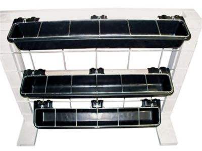 Image showing  9 qt. Hookover Goat Trough Feeder, Black