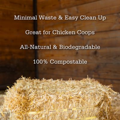 Image showing  Premium Products Certified Straw Compressed Bale Animal Bedding, 3.6 cu. ft.