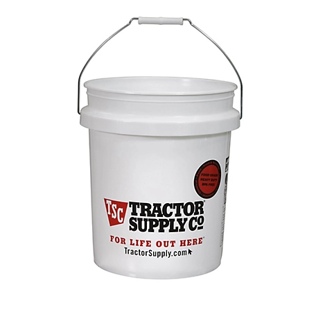 Tractor Supply 5 gal. Plastic Food-Grade Utility Pail - White