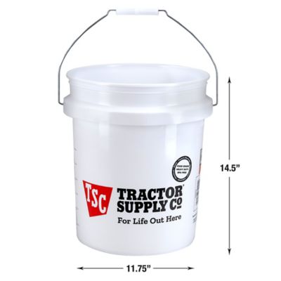 Image showing  5 gal. Plastic Food-Grade Utility Pail, White
