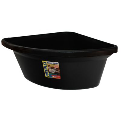 Fortiflex 6 gal. Corner Feeder Bucket, Black