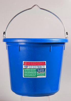 Tuff Stuff 20 qt. FB-120 Flat Back Bucket, Sapphire