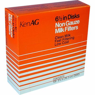 KenAG Non Gauze Milk Filter Disks, 2-1/2 x 6-5/8 in., 100-Pack