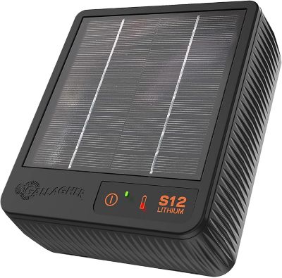 Gallagher 0.12-Joule 4-Mile S12 Lithium Solar-Powered Fence Energizer