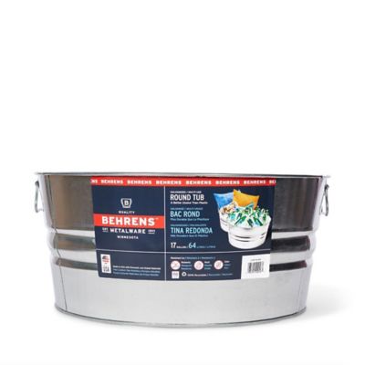 17 gal. Galvanized Steel Round Tub