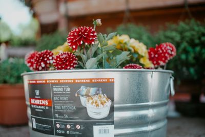 Image showing  17 gal. Galvanized Steel Round Tub