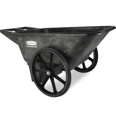 2-Wheel Resin Multi-Purpose Cart with Handle 15.5 Gallon Cart for Garden Brow 