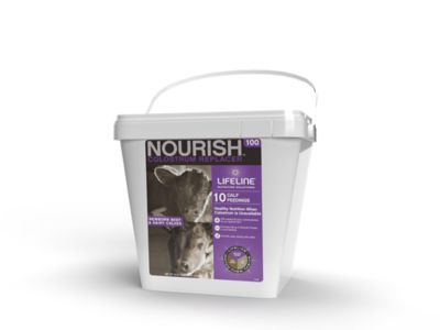 Lifeline Nourish 100G Colostrum Replacer, 10 Feedings, 4.53 Kg (10 lb.) Pail