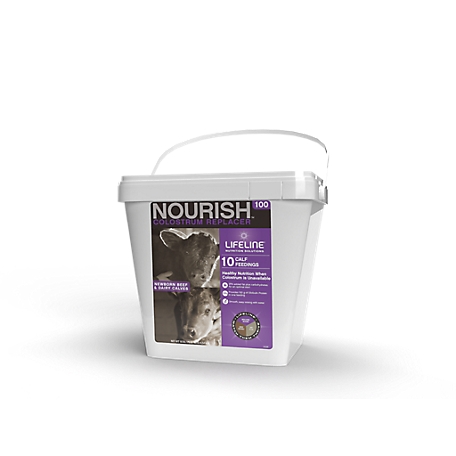 Lifeline Nourish 100G Colostrum Replacer, 10 Feedings, 4.53 Kg (10 lb.) Pail
