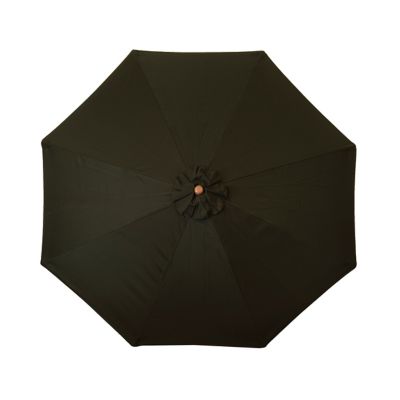 Image showing  9 ft. Classic Wood Market Patio Umbrella, Black