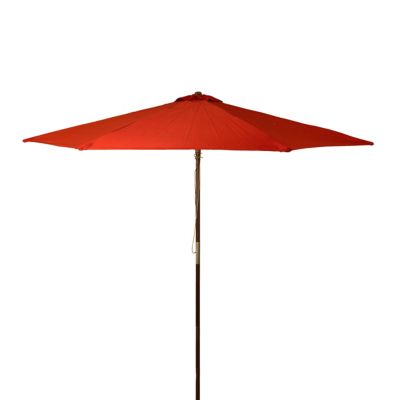 DestinationGear Classic Wood Market Patio Umbrella, 9 ft., Burnt Chili