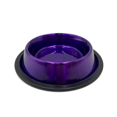 Danner Stainless Steel Anti-Skid Dog Bowl, 32 oz., Amethyst