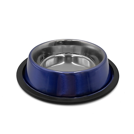 Danner Stainless Steel Anti-Skid Dog Bowl, 8 oz., Mezmerized Blue