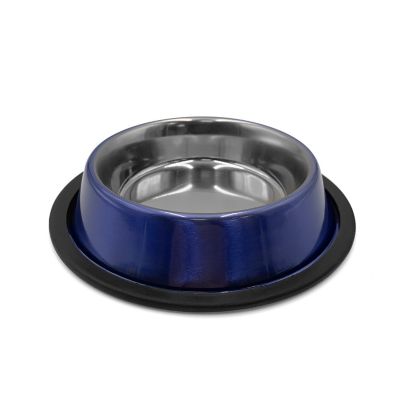 Danner Stainless Steel Anti-Skid Dog Bowl, 32 oz., Mezmerized Blue