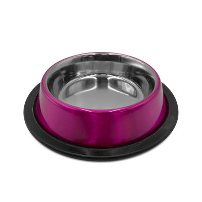 Danner Stainless Steel Anti-Skid Dog Bowl, 8 oz., Lilac