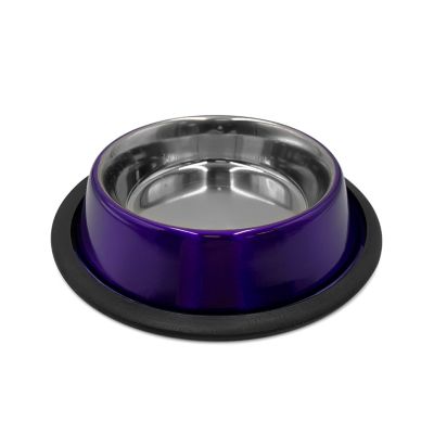 Danner Stainless Steel Anti-Skid Dog Bowl, 8 oz., Lavender