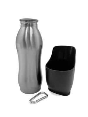 Image showing  Classic Silver Portable Pet Travel Water Bottle, 25.4 oz.