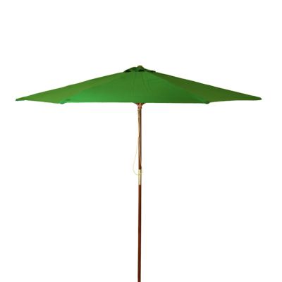 DestinationGear Classic Wood Market Patio Umbrella, 9 ft., Hunter Green