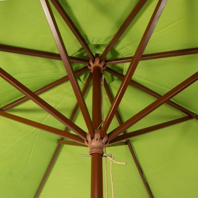 Image showing  Classic Wood Market Patio Umbrella, 9 ft., Lime Green