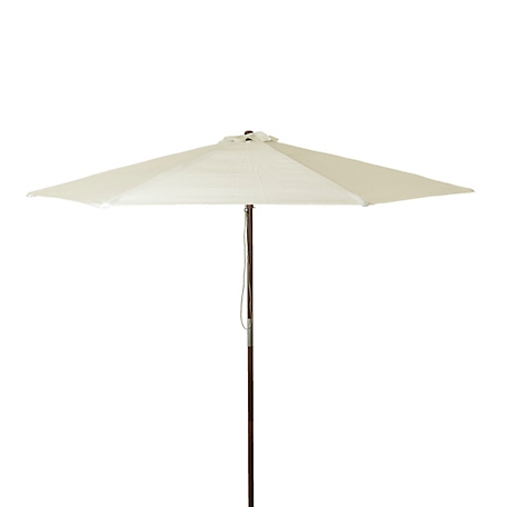 DestinationGear Classic Wood Market Patio Umbrella, 9 ft., Natural