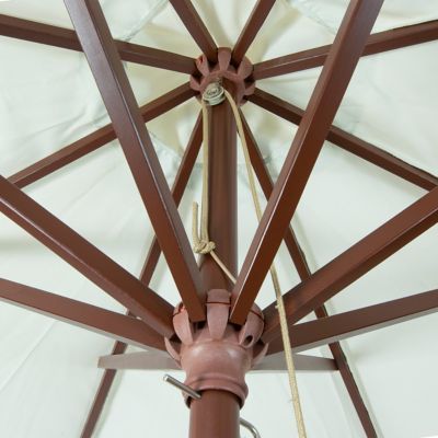 Image showing  9 ft. Classic Wood Market Patio Umbrella, Natural