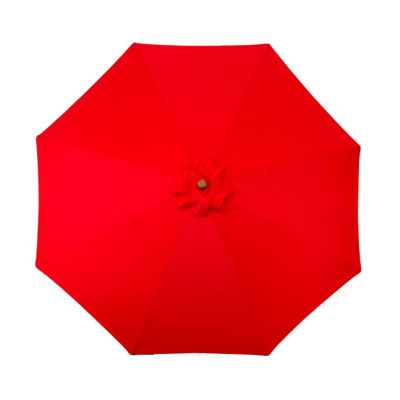 Image showing  9 ft. Classic Wood Market Patio Umbrella, Red