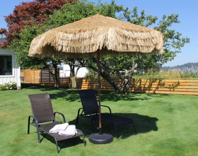 Image showing  Palapa Tiki Patio Umbrella with Crank Lift and Easy Tilt