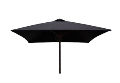 DestinationGear Classic Wood Square Patio Umbrella, 6.5 ft., Black