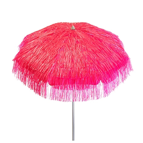 DestinationGear Palapa Tropical Pink Tiki Patio Umbrella Tilt