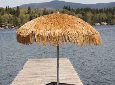 Image showing 1 th DestinationGear 6 ft. Round Palapa Tiki Patio Umbrella with Tilt