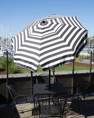 Image showing 2 th DestinationGear Italian Stripes Patio Umbrella