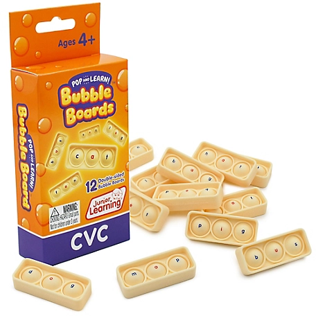 Junior Learning CVC Bubble Boards: Interactive Phonics Game for Ages 4+ (Pre-K to Grade 1)