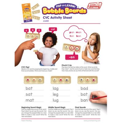 Image showing  CVC Bubble Boards: Interactive Phonics Game for Ages 4+ (Pre-K to Grade 1)